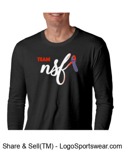 Men's Jersey Long Sleeve Tee / Black Design Zoom